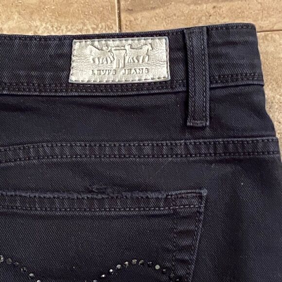 Levis Jeans Womens Night Blues 18M Bootcut Embroidered Pockets Mid-Rise - Picture 8 of 11